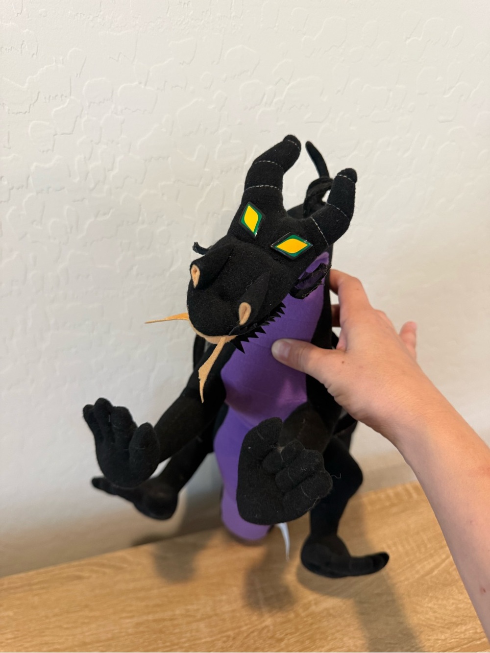 1990s Sleeping Beauty Maleficent DRAGON 21" Plush Disney Parks Vintage Movie T7 - Picture 4 of 8